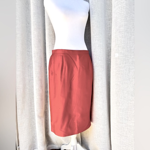 LUCA LUCA by Luca Orlandi orange top and skirt silk taffeta set - Picture 2 of 12